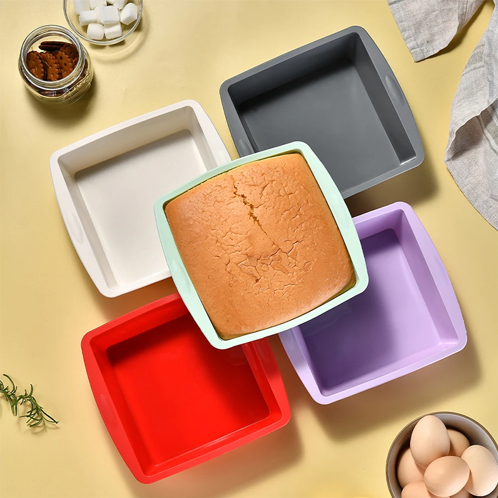 Kitchen Baking Store - 1/4pcs Silikon quadratische Kuchen form leicht