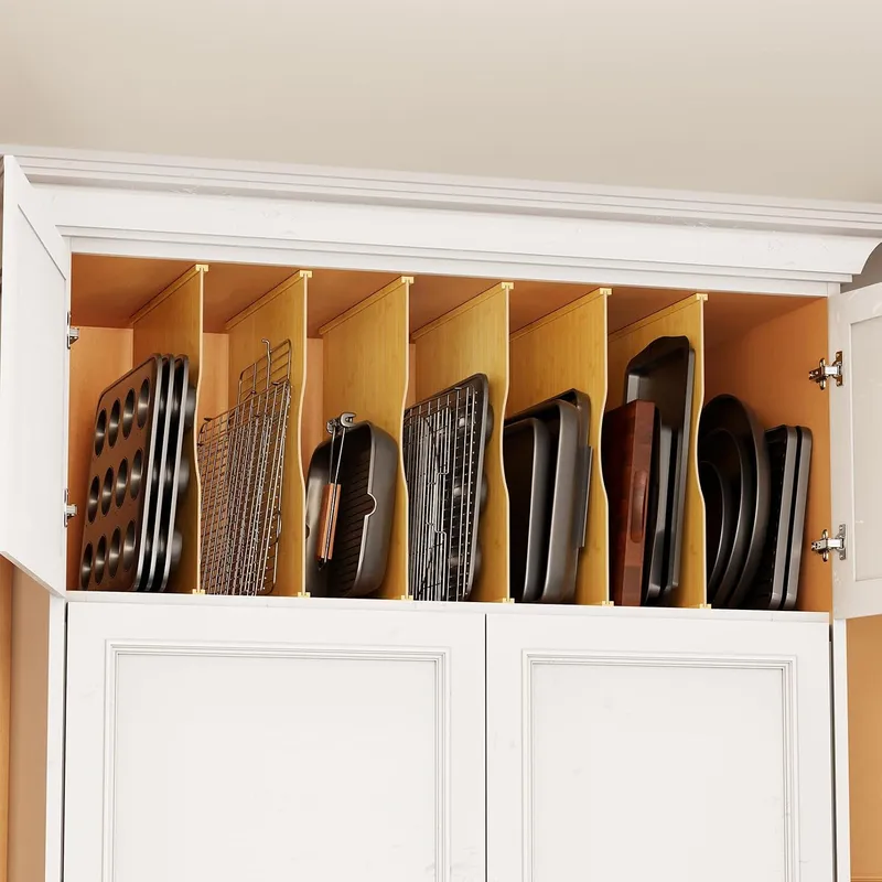 Kitchen Cabinet Baking Sheet Organizer - 6er-Pack Schubladenteiler für Schränke, Presskarton, Küchen-Organizer
