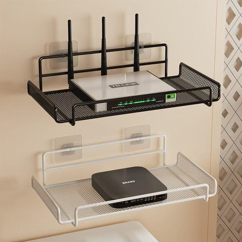 Kitchen Zo - Wandhalterung für Router ohne Bohren, Metallgitter,