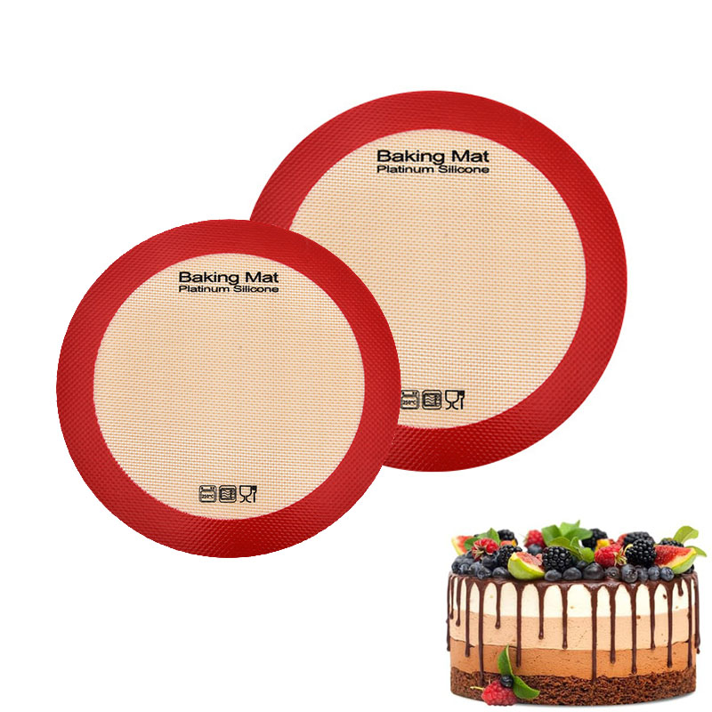 Kitchen Baking Mat - Runde Silikon-Backmatte, Antihaftbeschichtete Wiederverwendbare Heißluftfritteuse-Einlage, Ofenfeste