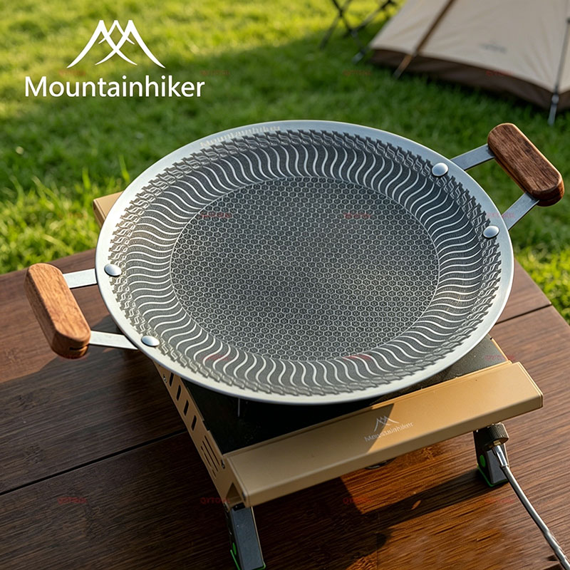 Kitchen Baking Tray Organiser - Mountainhiker Antihaft-Edelstahl-Grillpfanne Camping-Grillplatte Outdoor-Picknick-Küche Back- und