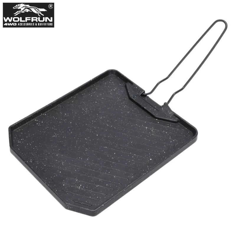 Kitchen Baking Tray Organiser - Langlebige Quadratische Edelstahl-Grillpfanne Antihaftbeschichtete Robuste BBQ-Grillplatte