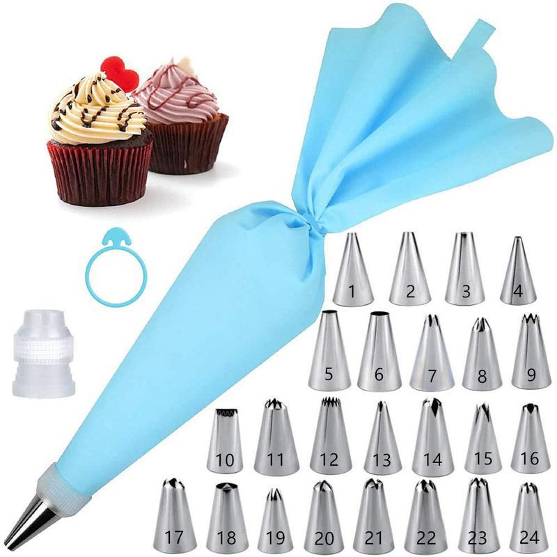 Kitchen Baking Store - Spritztüllen-Set für Kuchendekoration, Konditorei-Ausrüstung, Küchenzubehör, Spritzbeutel