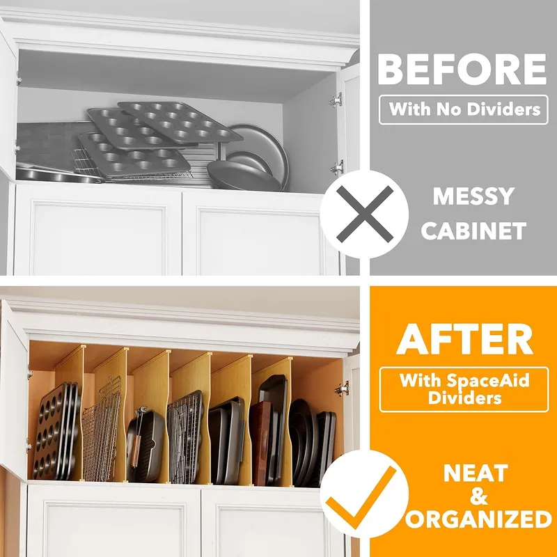 6er-Pack Schubladenteiler für  – Kitchen Cabinet Baking Sheet Organizer Bewertung und Preis