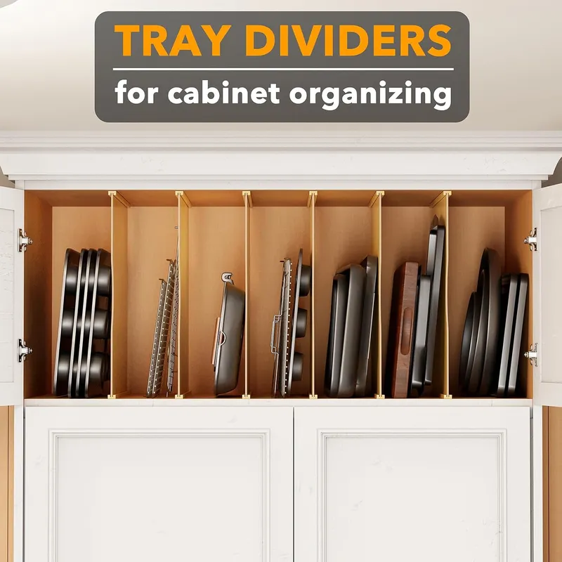6er-Pack Schubladenteiler für  – Kitchen Cabinet Baking Sheet Organizer Bewertung und Preis