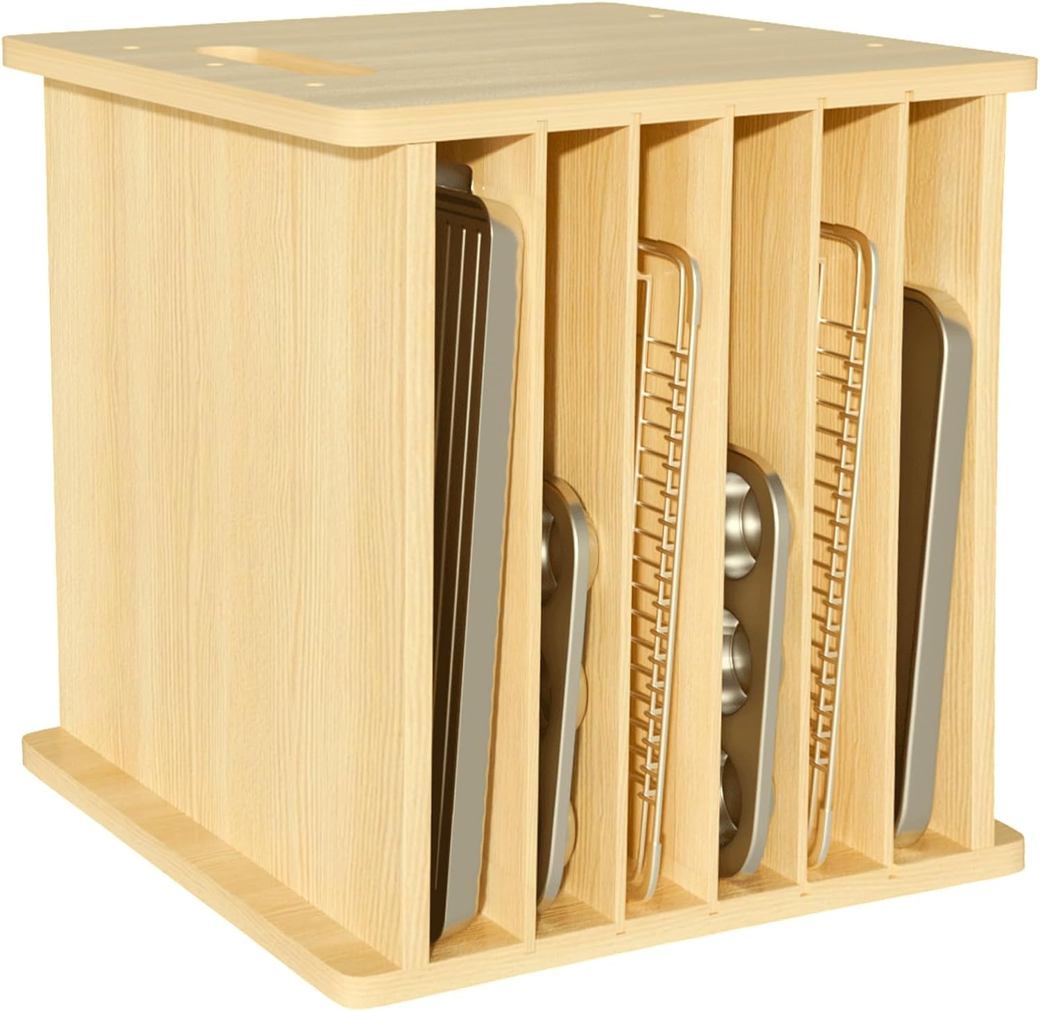 Holz-Backblech-Organizer, vert – Kitchen Cabinet Baking Sheet Organizer Bewertung und Preis