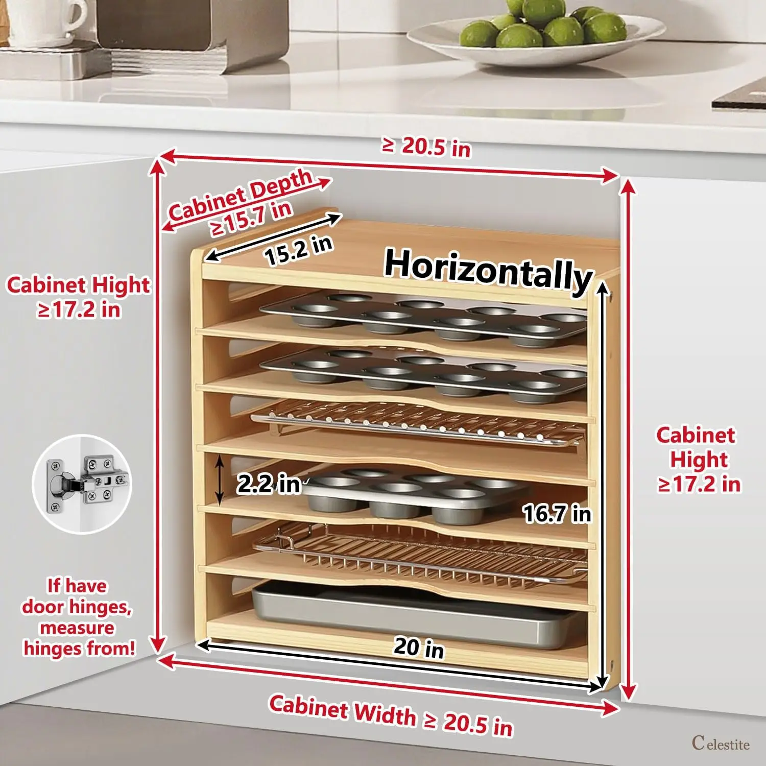 Holzschale mit Trennwänden für – Kitchen Cabinet Baking Sheet Organizer Bewertung und Preis
