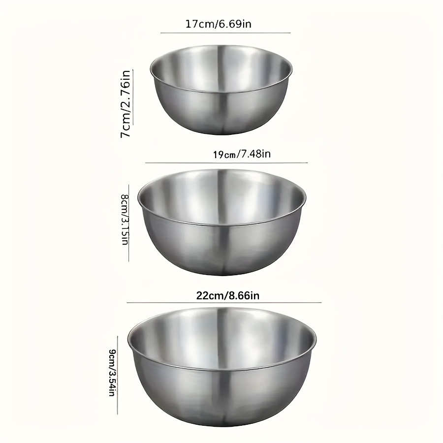 3-teiliges Edelstahl-Salatschü – Kitchen Baking Store Bewertung und Preis
